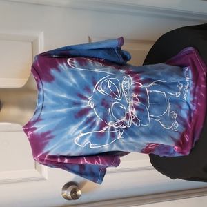 Tie died stitch short sleeve tee